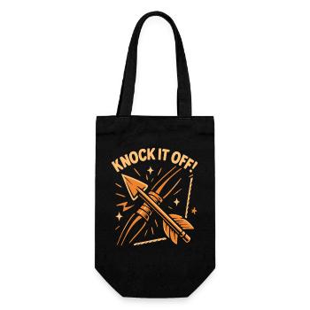 Archery Bow Archer Knock It Off - Gift Bag for Bottles - black - Front