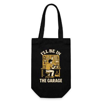 I am in the garage craftsman funny screwdriver - Gift Bag for Bottles - black - Front