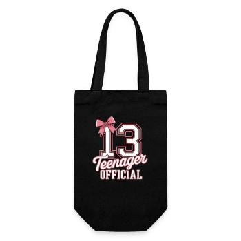 13th birthday teenager gift - Gift Bag for Bottles - black - Front