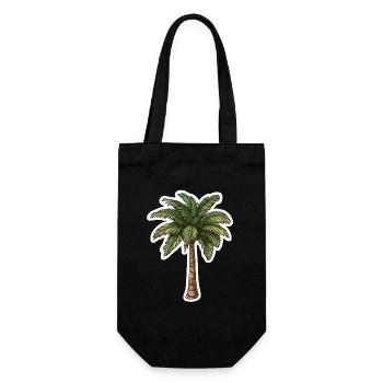 Palm tree - Gift Bag for Bottles - black - Front