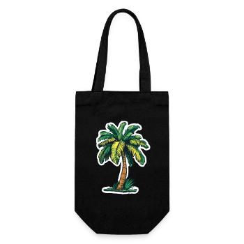 Palm tree - Gift Bag for Bottles - black - Front