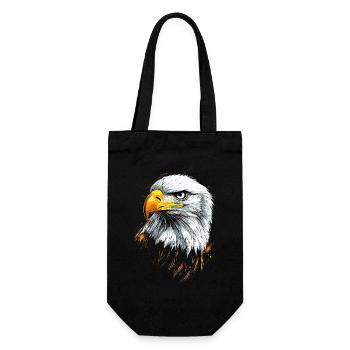 Adler Weißkopfseeadler Steinadler Seeadler Eagle - Geschenkbeutel für Flaschen - Schwarz - Vorne