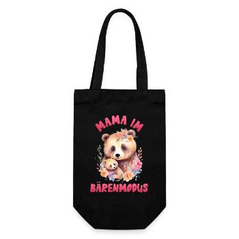 Expectant mother MOM IN BEAR MODE Funny - Gift Bag for Bottles - black - Front