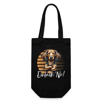 Just Nope Dachshund Dachshund Wire-haired Dachshund - Gift Bag for Bottles - black - Front