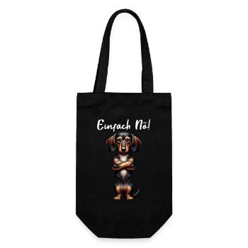 Just Nope Dachshund Dachshund Wire-haired Dachshund - Gift Bag for Bottles - black - Front