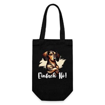 Simply Nope Dachshund Dachshund Stubborn Dog - Gift Bag for Bottles - black - Front