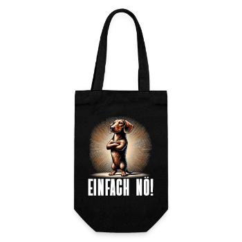 Simply Nope Dachshund Dog Dog Breed - Gift Bag for Bottles - black - Front