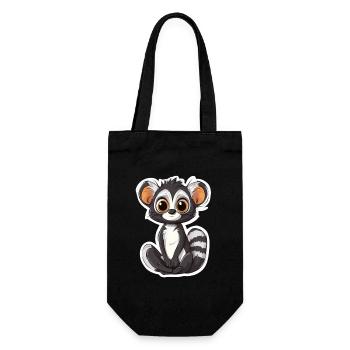 lemur - Gift Bag for Bottles - black - Front