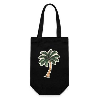Palmier - Sac à bouteille - noir - Devant