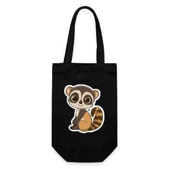 lemur - Gift Bag for Bottles - black - Front