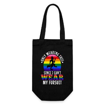 Only Wearing This Since I Can't Wear My Fursuit - Gift Bag for Bottles - black - Front