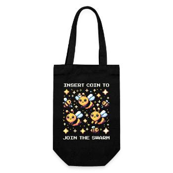 Insert a coin – join the swarm | Bees - Gift Bag for Bottles - black - Front