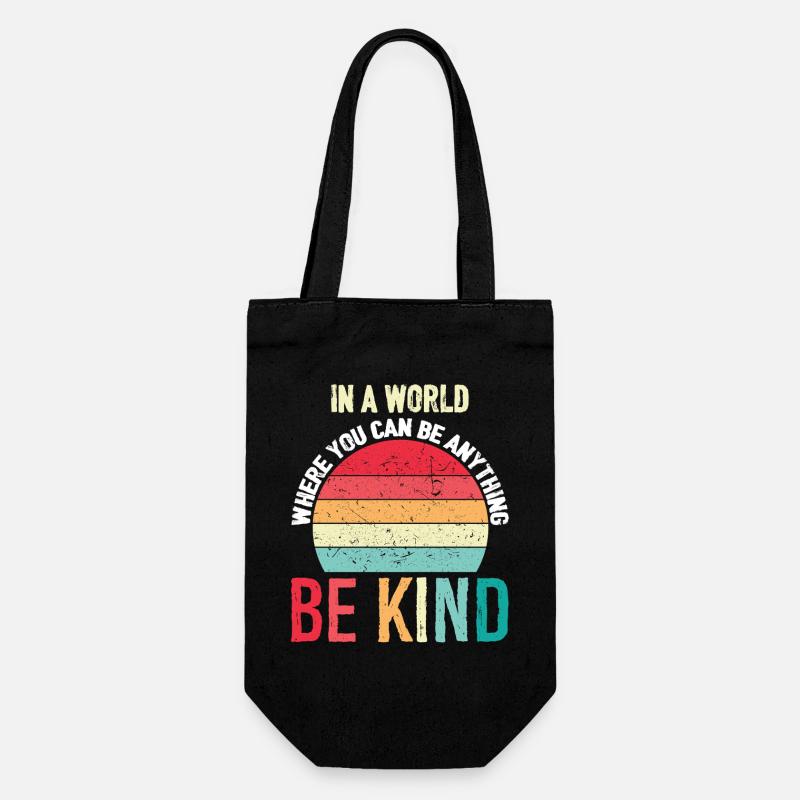 In-A-World-Where-You-Can-Be-Anything-support-Ki - Geschenkbeutel für Flaschen - Schwarz