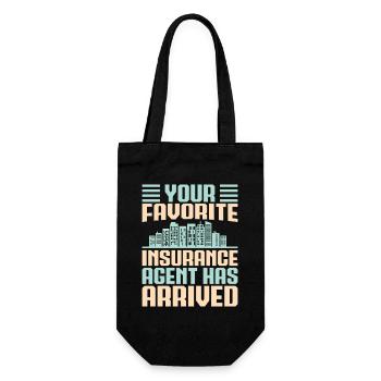 Insurance Agent Your Favorite Arrived Funny - Geschenkbeutel für Flaschen - Schwarz - Vorne