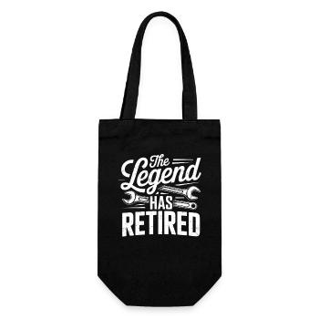 The Legend Has Finished Work Mechanic Retirement - Gift Bag for Bottles - black - Front