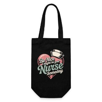 Nurse Heart Nurse Nurse - Gift Bag for Bottles - black - Front