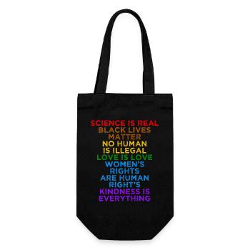 Justice sociale Amour Égalité Droits de l’homme - Sac à bouteille - noir - Devant