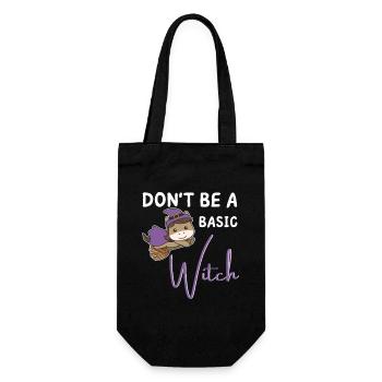 Horse Halloween Witch Witches don't be a basic witch - Gift Bag for Bottles - black - Front
