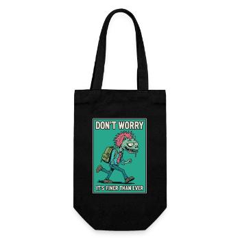 Marcheur de zombies humoristique - Sac à bouteille - noir - Devant