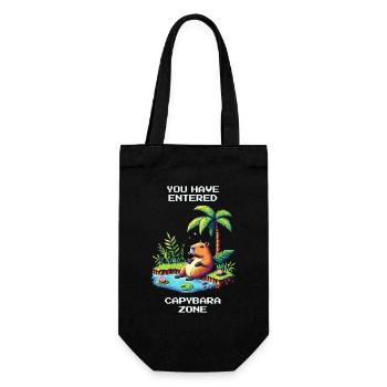 Enter the Capybara Zone | Capybara &amp; Chill - Gift Bag for Bottles - black - Front