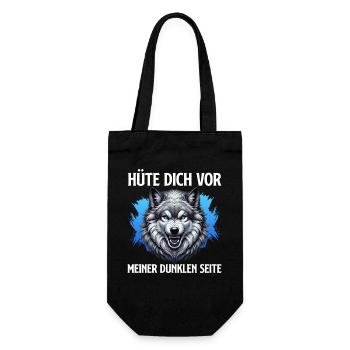 Wolf Spirit BEWARE MY DARK SIDE - Gift Bag for Bottles - black - Front