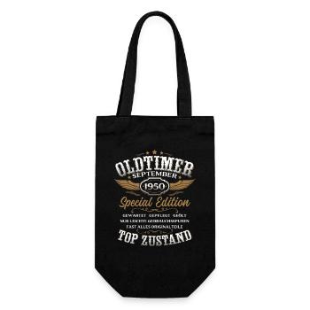 Cadeau d'anniversaire pour les 75 ans : voiture ancienne, septembre 1950 - Sac à bouteille - noir - Devant
