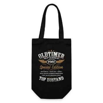 Cadeau d'anniversaire pour les 44 ans : voiture vintage, septembre 1981 - Sac à bouteille - noir - Devant