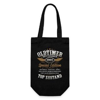 30th birthday gift vintage car September 1995 - Gift Bag for Bottles - black - Front