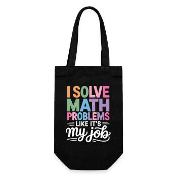 I Solve Math Problems Like a Pro - - Gift Bag for Bottles - black - Front