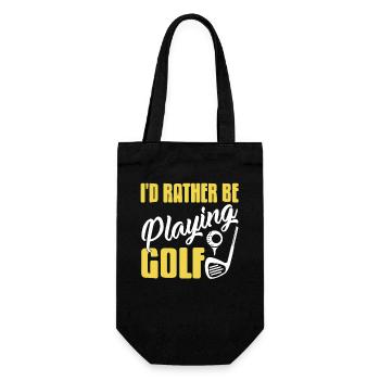 Always Choose Playing Golf Funny Quote - Gift Bag for Bottles - black - Front