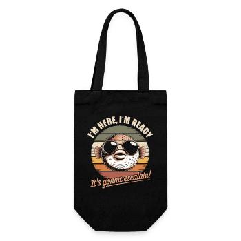Im Here Ready Tapir Escalate Saying Party Retro - Gift Bag for Bottles - black - Front