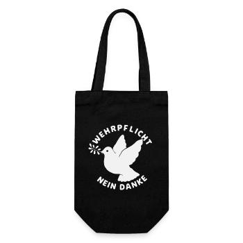 Colombe symbole de paix avec branche de paix - Sac à bouteille - noir - Devant