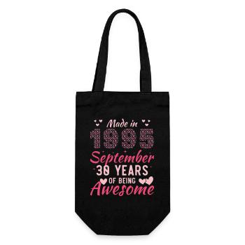 Septembre 1995 Anniversaire 30 Ans Pour Femmes - Sac à bouteille - noir - Devant