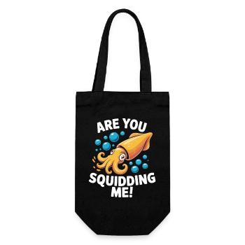 Playful sea design with octopus - Gift Bag for Bottles - black - Front