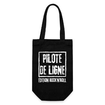 Airline Pilot Rock Edition - Gift Bag for Bottles - black - Front