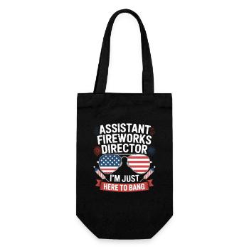  Just Here to Bang Assistant Fireworks Director - Geschenkbeutel für Flaschen - Schwarz - Vorne