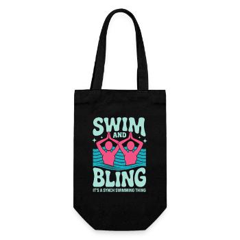 Synchronschwimmen Kunstschwimmen Wassersport - Geschenkbeutel für Flaschen - Schwarz - Vorne