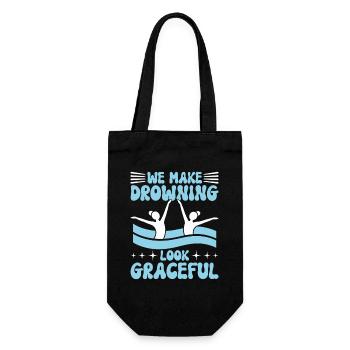Synchronschwimmen Kunstschwimmen Wassersport - Geschenkbeutel für Flaschen - Schwarz - Vorne