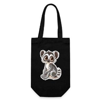lemur - Gift Bag for Bottles - black - Front