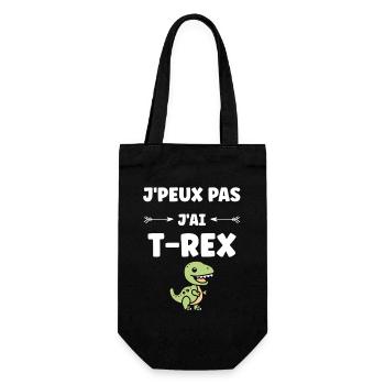 T-Rex Humour Amusant pour Enfants - Sac à bouteille - noir - Devant