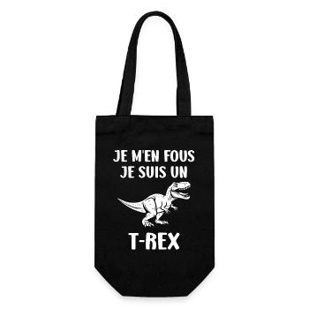 Crazy T-Rex Humorous - Gift Bag for Bottles - black - Front