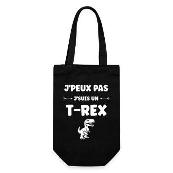 T-Rex Humorous and Casual - Gift Bag for Bottles - black - Front