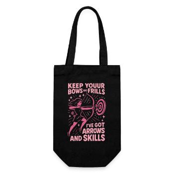 Keep Your Bows And Frills Arrows Skills - Geschenkbeutel für Flaschen - Schwarz - Vorne