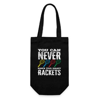 Joueur de tennis, on n'a jamais assez de raquettes - Sac à bouteille - noir - Devant