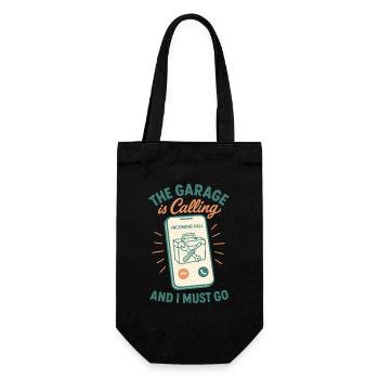 The Garage Calls the Mechanic Funny Saying - Gift Bag for Bottles - black - Front