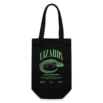 Blue Tongue Skink Reptile Keeper Streetwear - Geschenkbeutel für Flaschen - Schwarz - Vorne