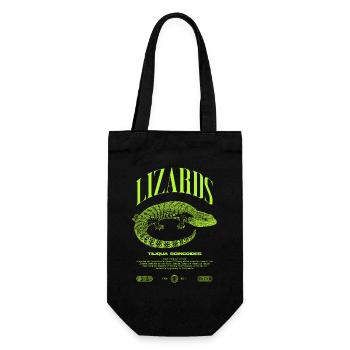 Blue Tongue Skink Reptile Keeper Streetwear - Geschenkbeutel für Flaschen - Schwarz - Vorne