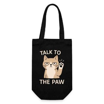 Chat drôle parler à la patte Chat Holder - Sac à bouteille - noir - Devant