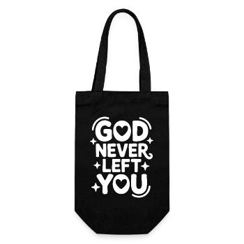 God Never Left You Design - Geschenkbeutel für Flaschen - Schwarz - Vorne