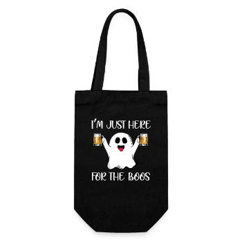 Just Here for the Boos Halloween - Gift Bag for Bottles - black - Front
